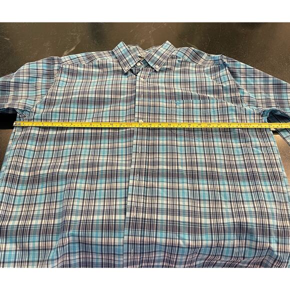 Panhandle Slim Tuf Cooper Performance Blue Plaid Button up XL long sleeve - Picture 8 of 9